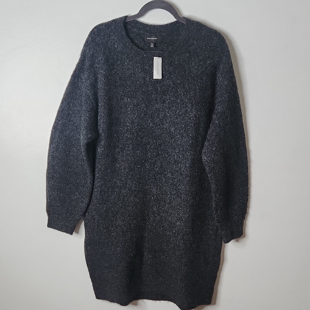 NWT Banana Republic Mini Pullover Wool Blend Sweater Dress Size XL